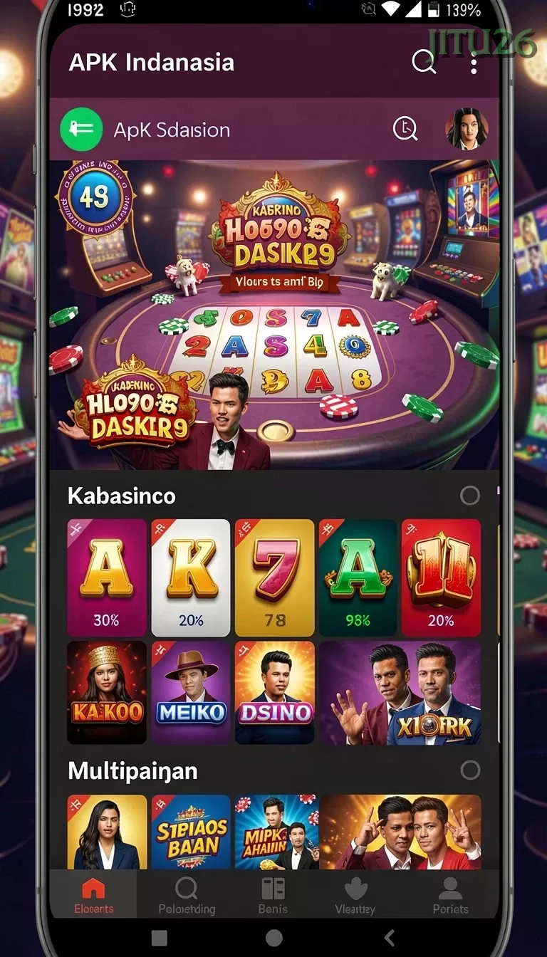 Cuplikan layar 99SL — menu navigasi